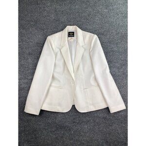 Vintage Pant-Her Blazer Women's 9/10 White Button Up USA Made Polyester NWOT